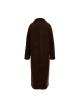 Brown long Coat with external front pockets "OLEANDER" Devotion Twins - 3