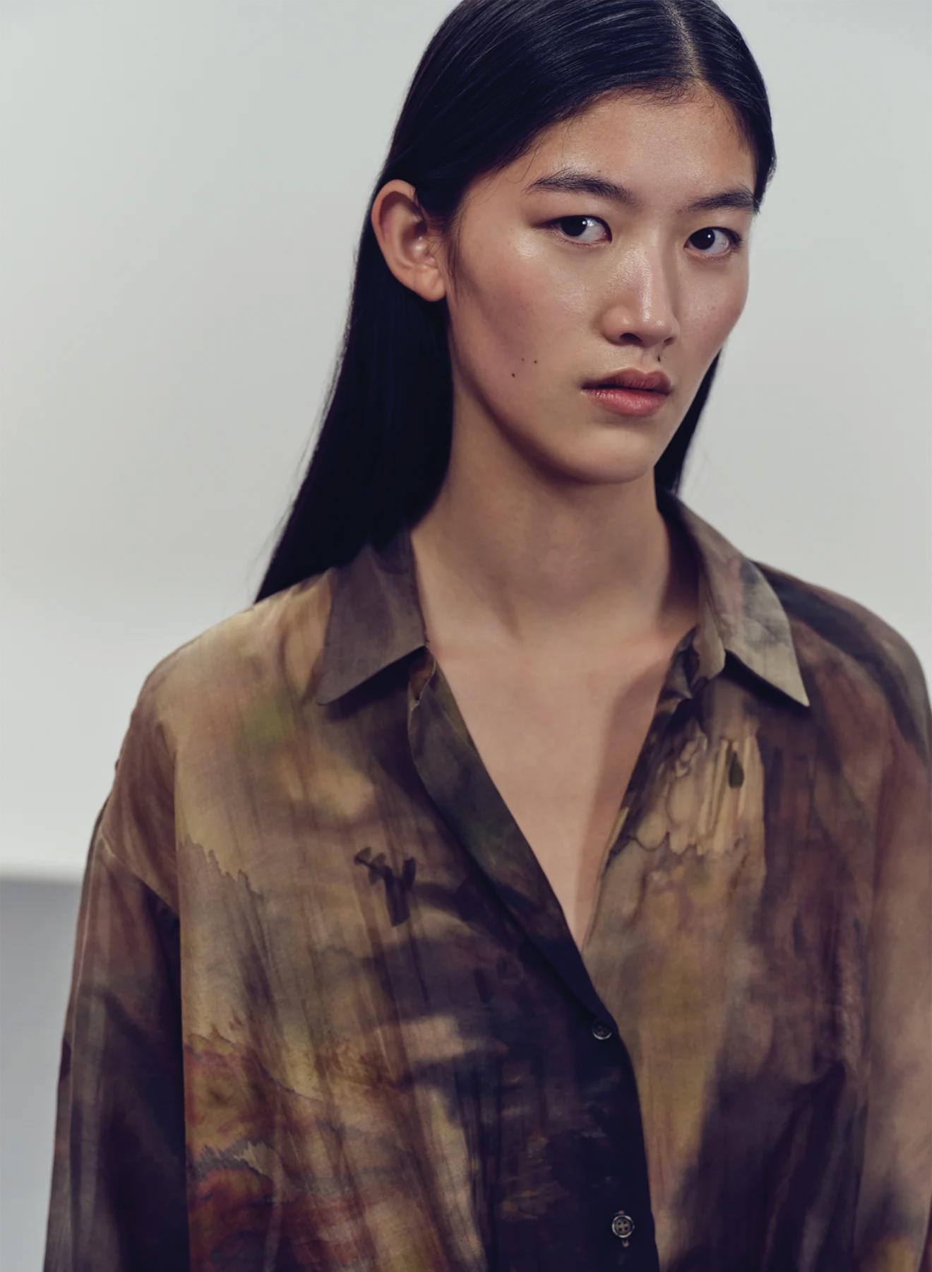 Πολύχρωμο μεταξωτό Πουκάμισο με σχέδια "ASHOK FLOWER" Devotion Twins - 3