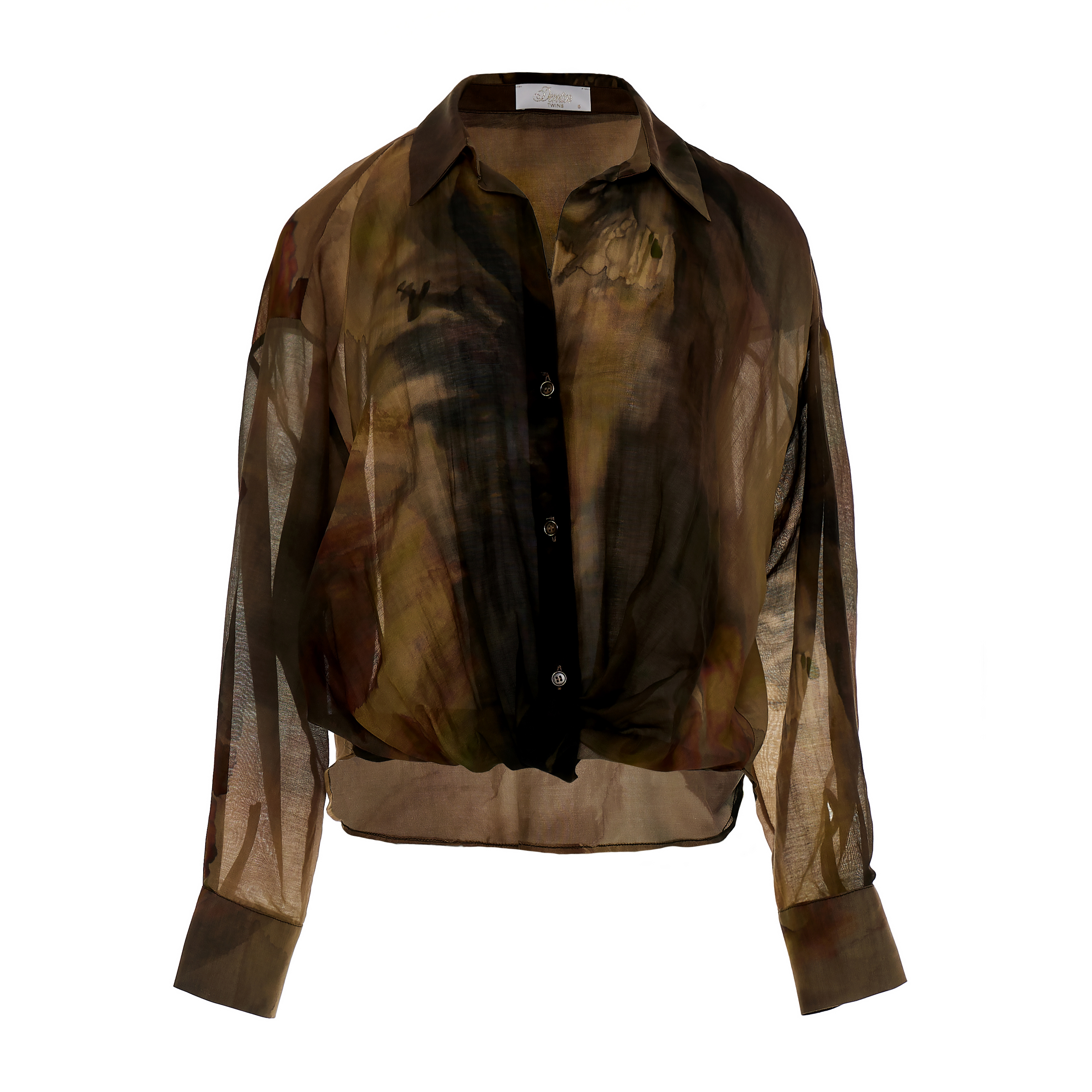 Πολύχρωμο μεταξωτό Πουκάμισο με σχέδια "ASHOK FLOWER" Devotion Twins - 3