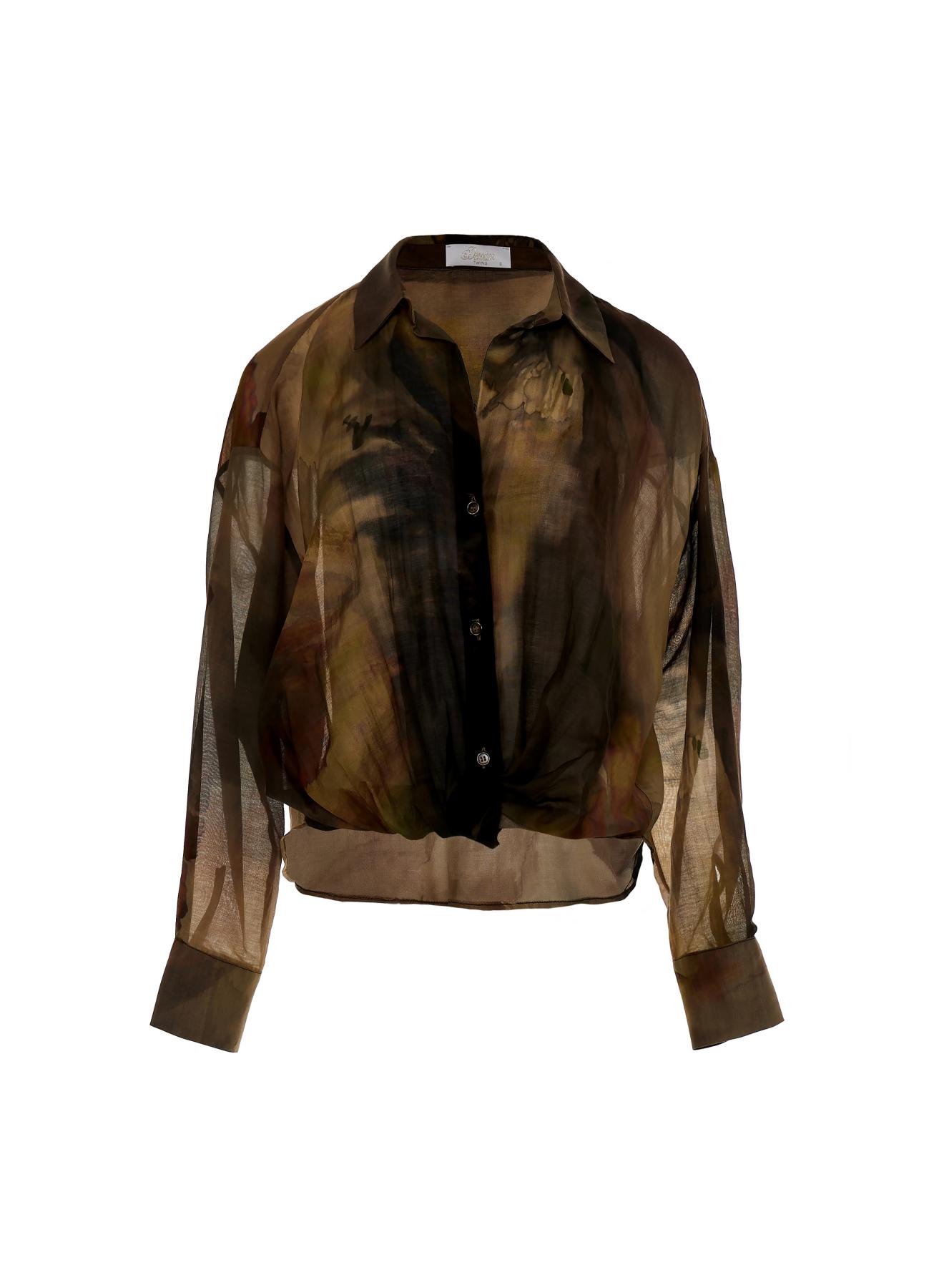 Πολύχρωμο μεταξωτό Πουκάμισο με σχέδια "ASHOK FLOWER" Devotion Twins - 4