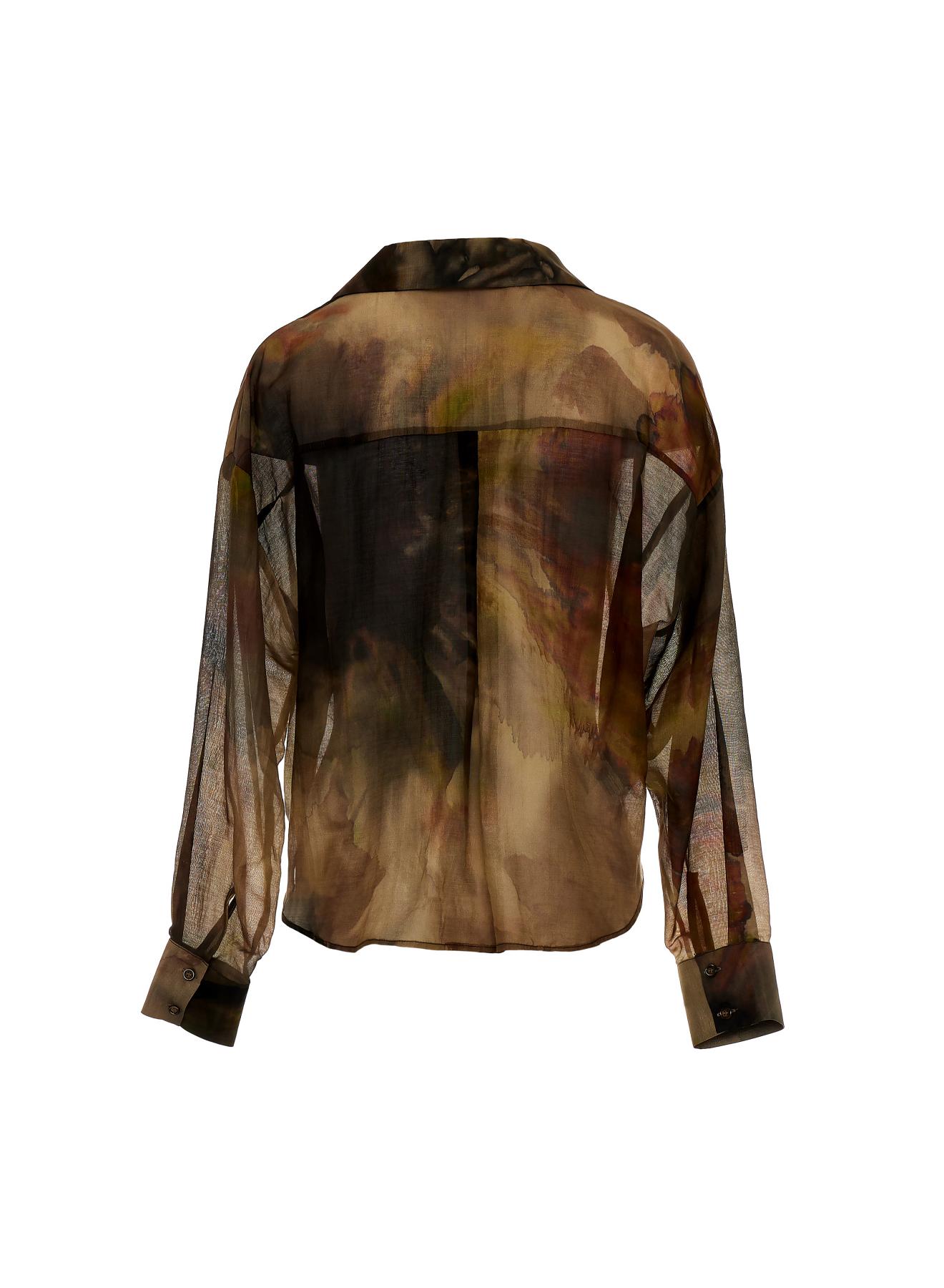 Πολύχρωμο μεταξωτό Πουκάμισο με σχέδια "ASHOK FLOWER" Devotion Twins - 5