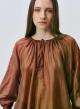 Chocolate Blouse with cuffs "SATIN" Devotion Twins - 2