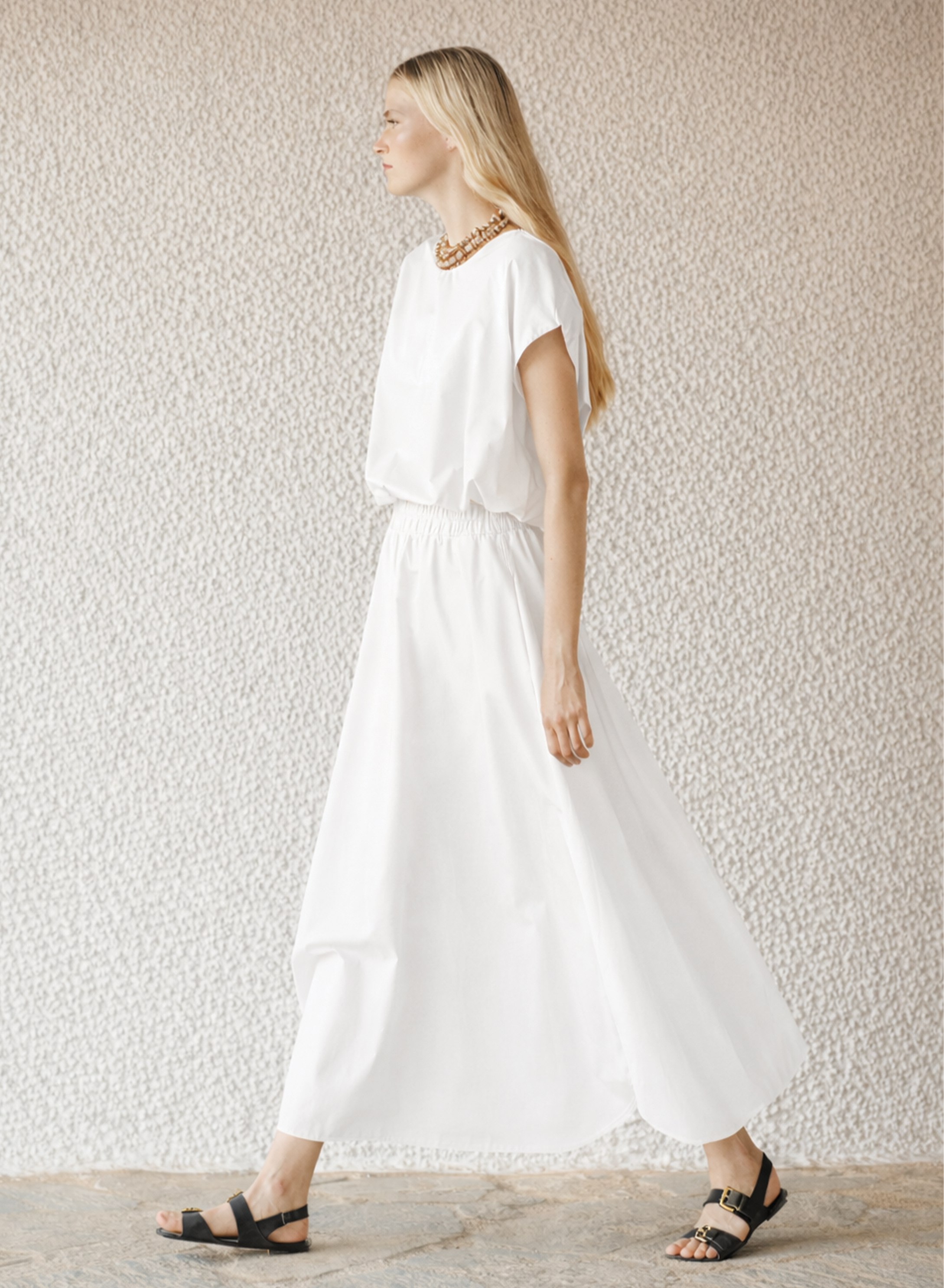 White cropped poplin Blouse "ELAN" Devotion Twins - 2