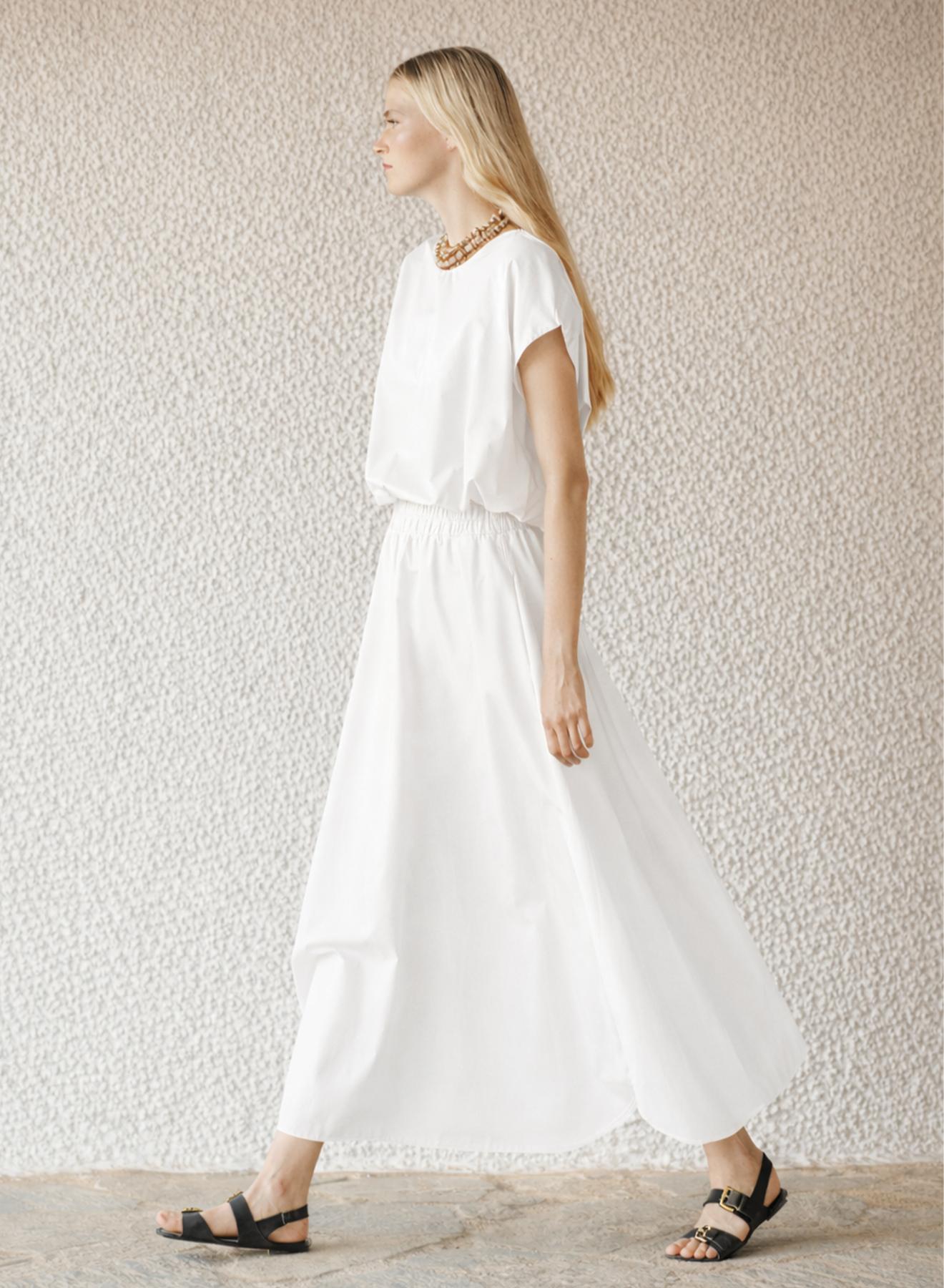 White cropped poplin Blouse "ELAN" Devotion Twins - 3