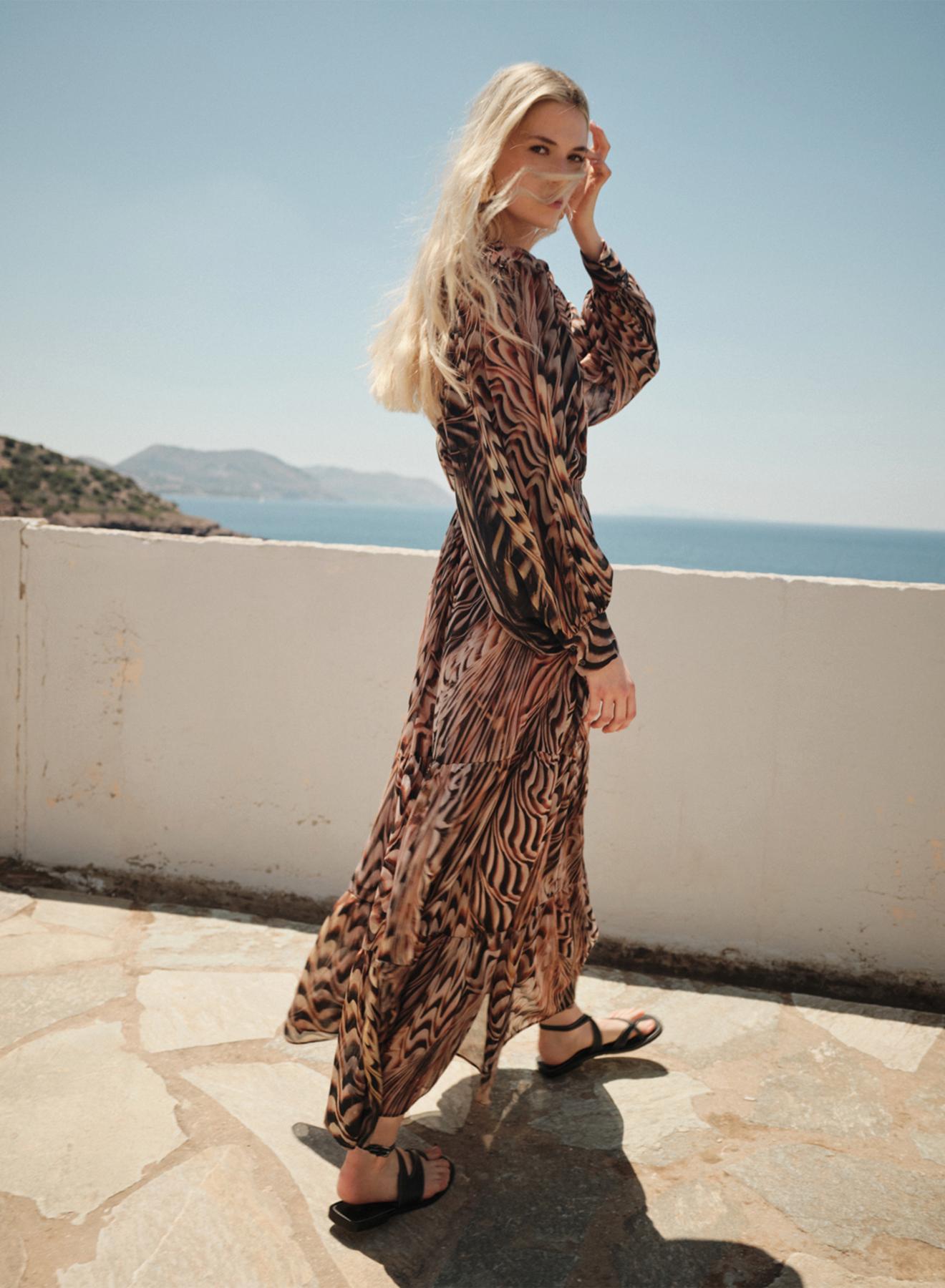 Πολύχρωμο Πουκάμισο με τύπωμα και με στρογγυλή λαιμόκοψη "COASTLINE" Devotion Twins - 3