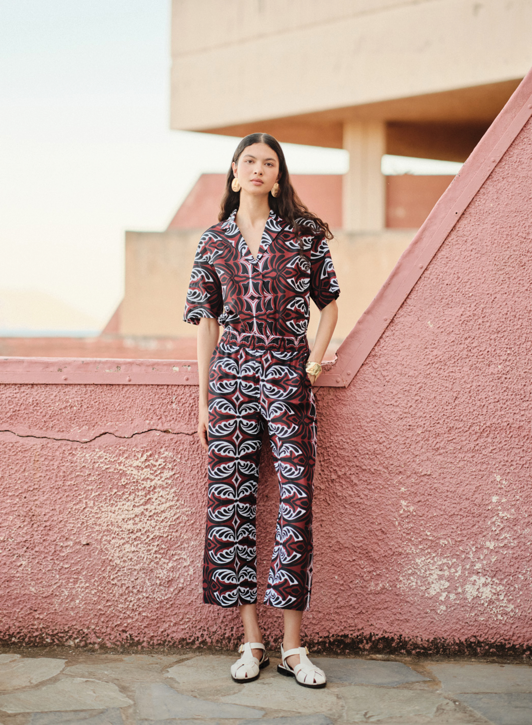 Πολύχρωμο Πουκάμισο με τύπωμα "SUNFLARE" Devotion Twins - 1