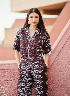 Πολύχρωμο Πουκάμισο με τύπωμα "SUNFLARE" Devotion Twins - 54183