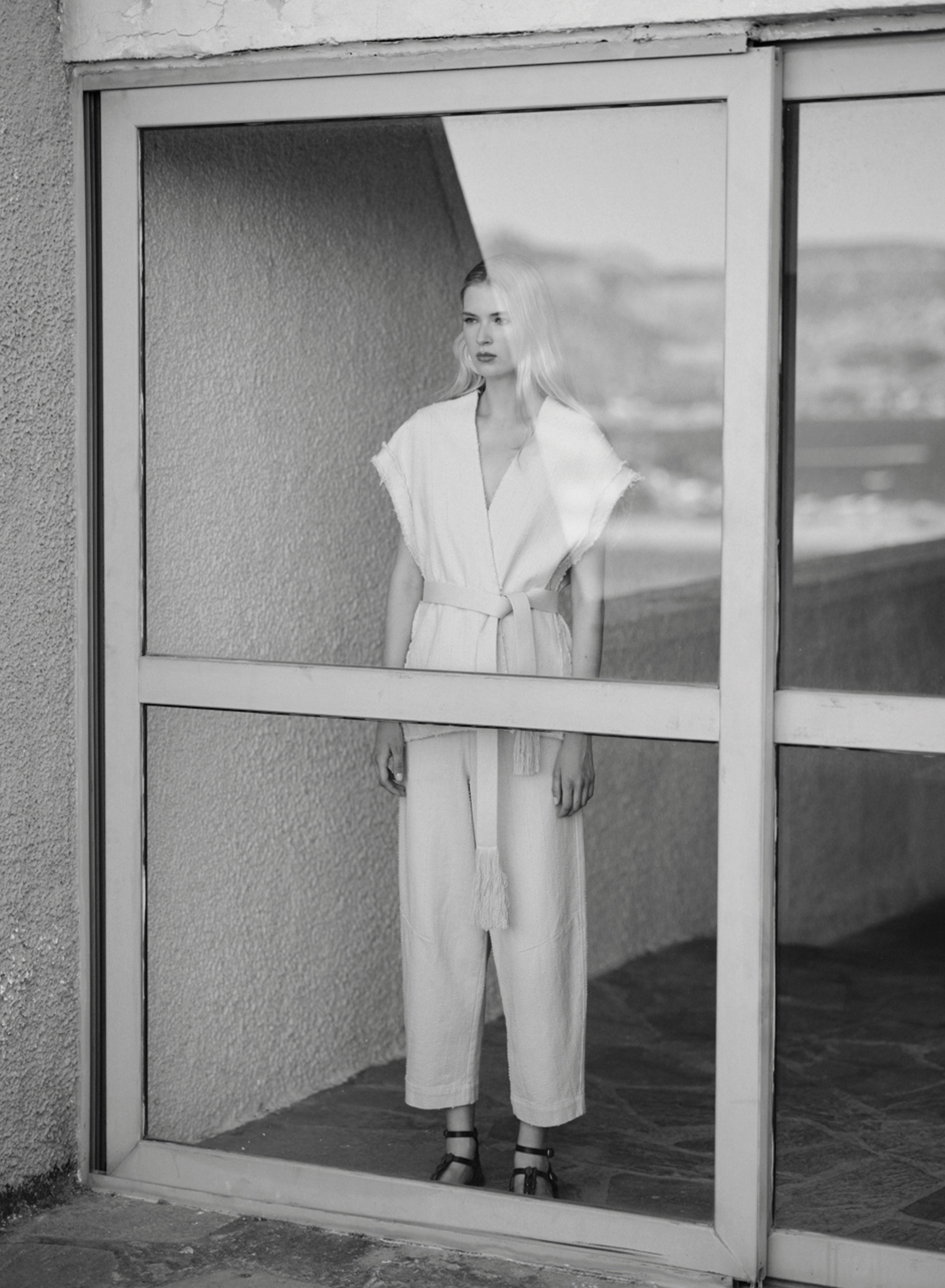 Off White βαμβακερό Jacket με ζώνη BULL 2 "OLIVE" Devotion Twins - 1