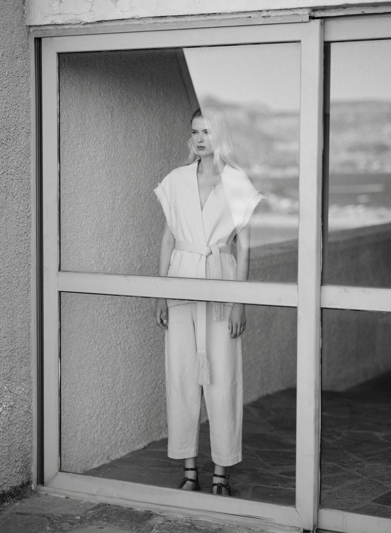 Off White βαμβακερό Jacket με ζώνη BULL 2 "OLIVE" Devotion Twins - 2