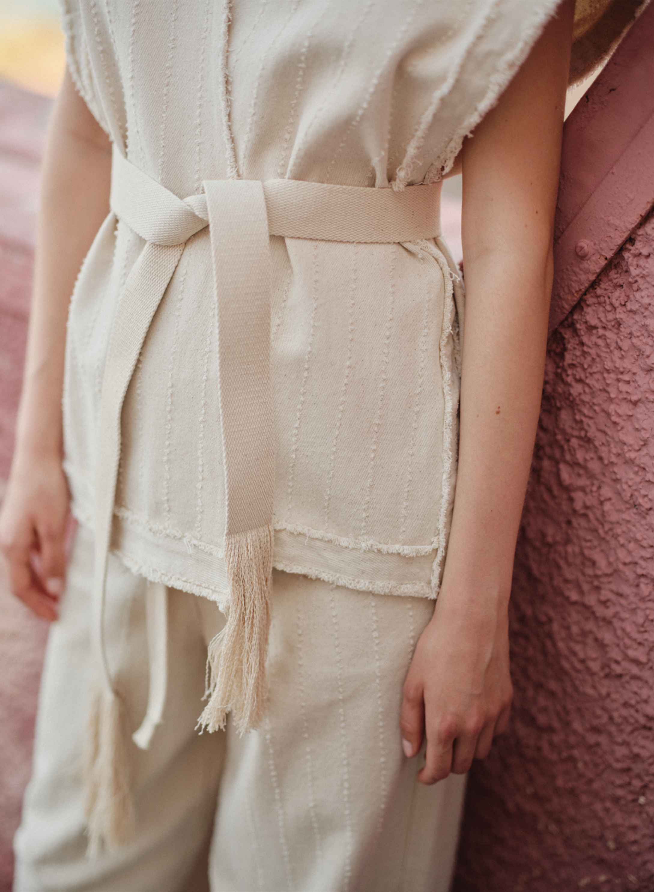 Off White βαμβακερό Jacket με ζώνη BULL 2 "OLIVE" Devotion Twins - 2