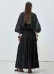 Black voile Blouse with balloon sleeves "WILLOW" Devotion Twins-6