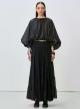 Black voile Blouse with balloon sleeves "WILLOW" Devotion Twins - 2