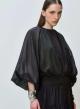 Black voile Blouse with balloon sleeves "WILLOW" Devotion Twins - 0