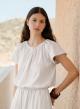 White popline Blouse "THALASSA" Devotion Twins - 0