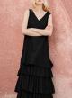 Black voile Dress with ruffles "SUNFALL" Devotion Twins - 2