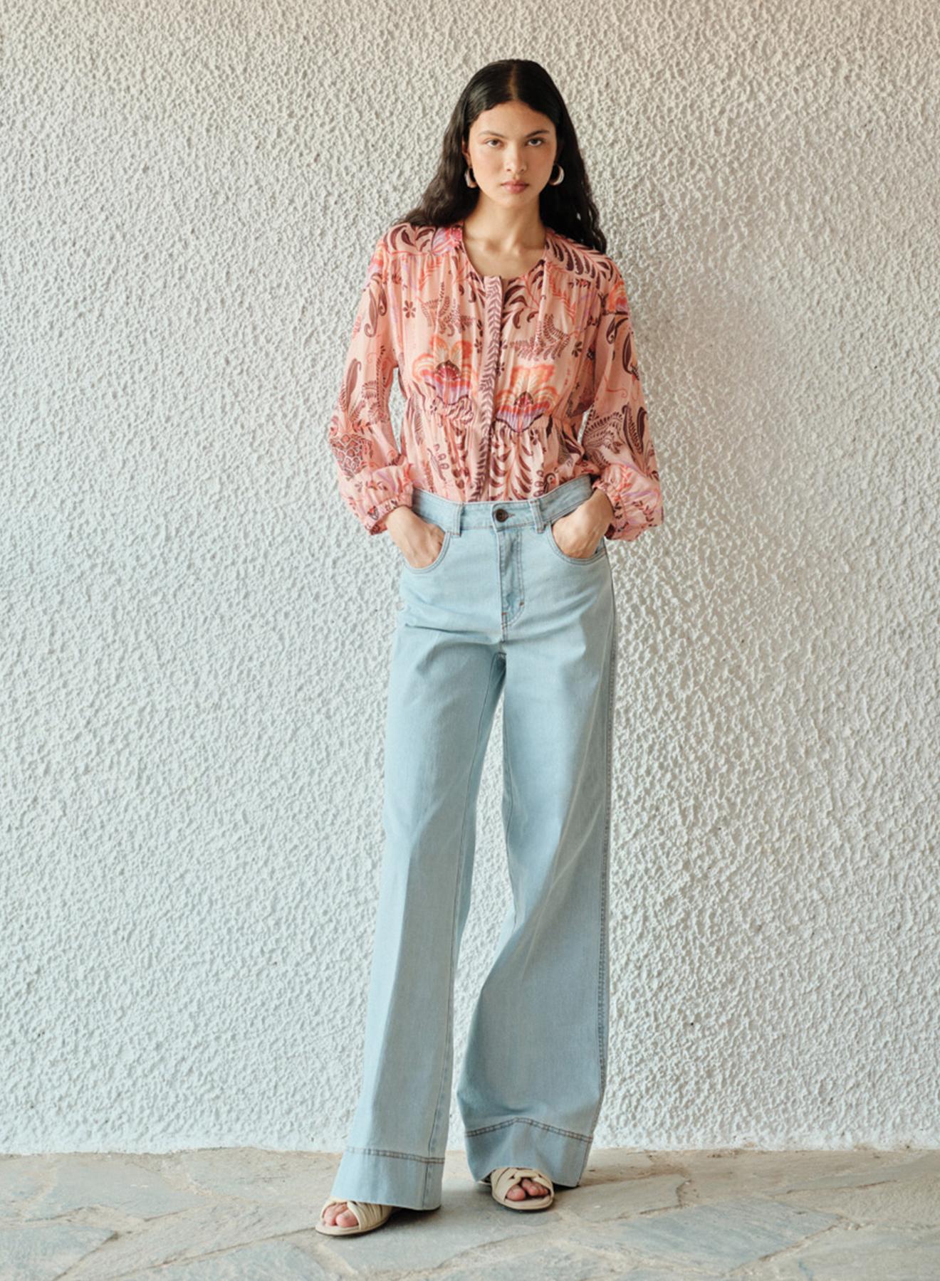 Light Blue relaxed fit Jean Pants "WHIM" Devotion Twins - 1