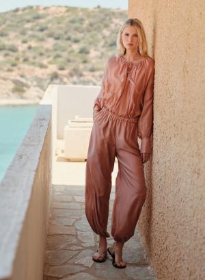 Πούδρα Παντελόνι με λάστιχο στη μέση και στο τελείωμα "SILKSTONE" Devotion Twins - 53980