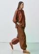 Chocolate Pants with elasticated waistband and hem "SILKSTONE" Devotion Twins - 4