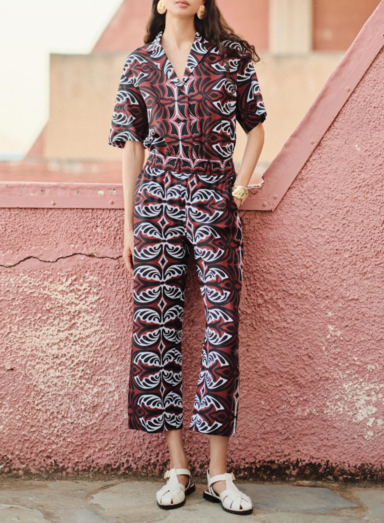 Πολύχρωμο Παντελόνι με λάστιχο στη μέση "SHELL" Devotion Twins - 2