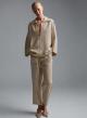 Beige Trousers with drawstring and elasticated waistband "ELIVETTE" Devotion Twins - 1