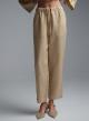 Beige Trousers with drawstring and elasticated waistband "ELIVETTE" Devotion Twins - 2