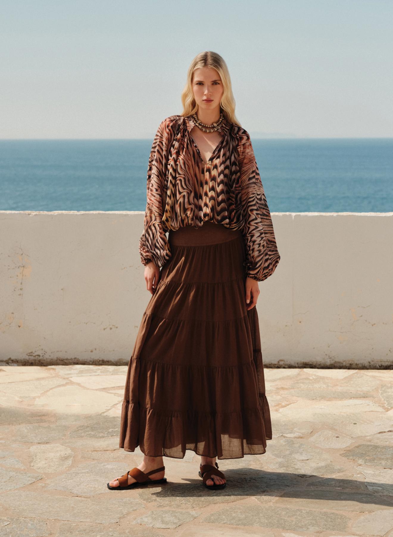 Σοκολά Φούστα voile "SAGE" Devotion Twins - 4