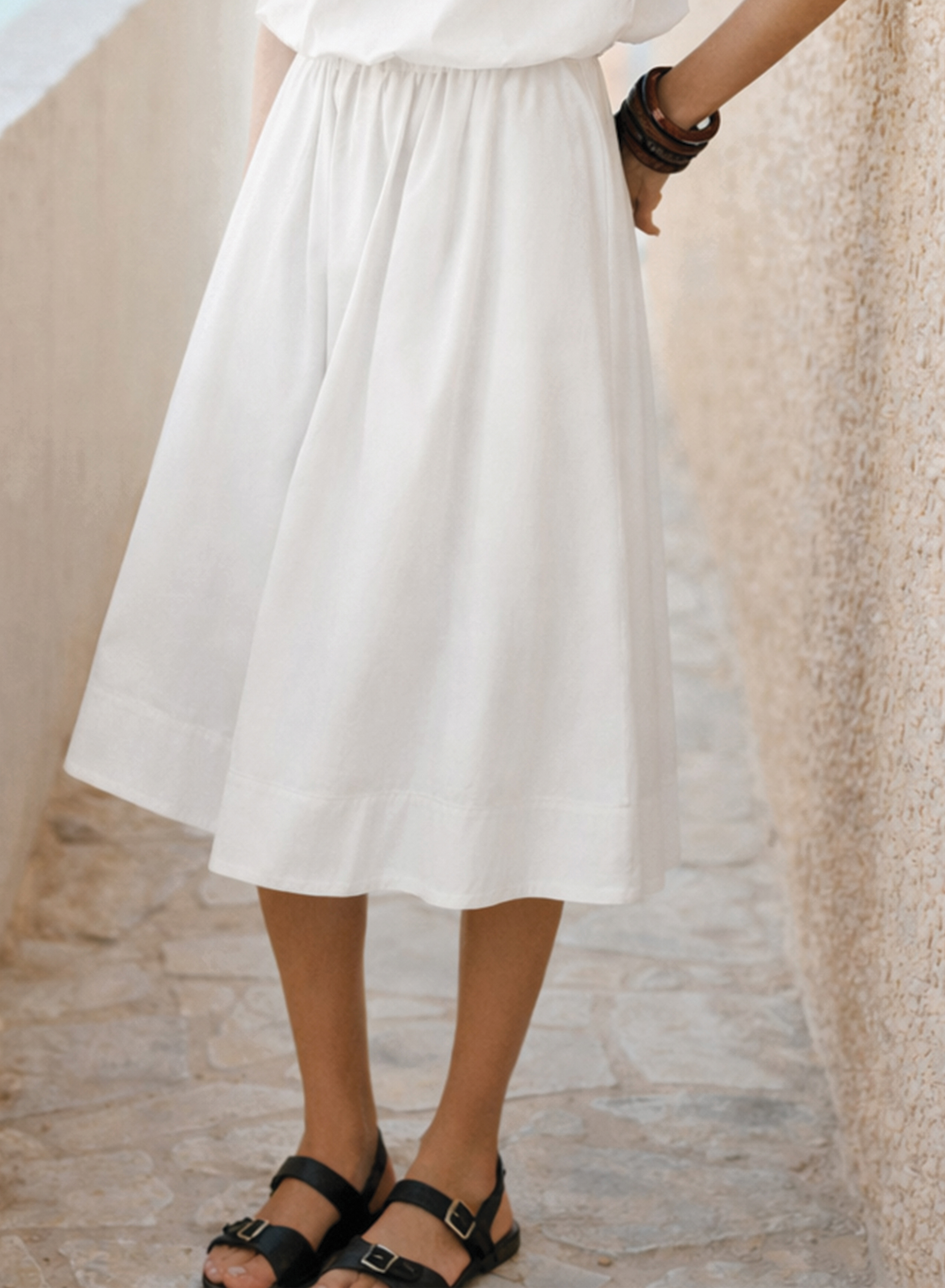 White popline Skirt "LUMA" Devotion Twins - 2