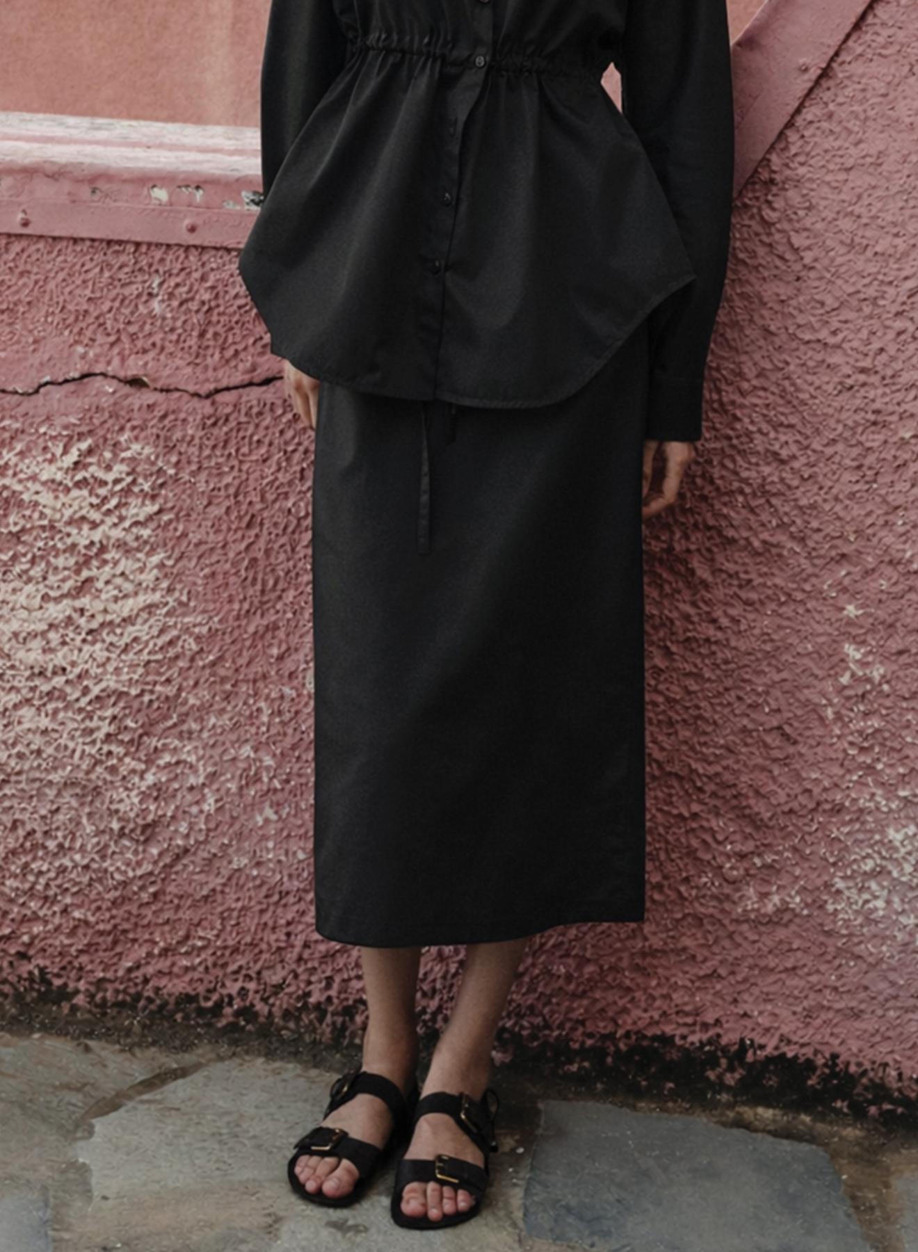 Μαύρη Φούστα ποπλίνα "EVA" Devotion Twins - 2