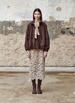 Chocolate Jacket with elasticated hem "DORINE" Devotion Twins - 64878