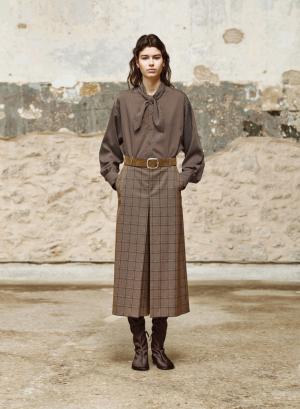 Chocolate-Ecru striped Shirt "DRELO" Devotion Twins - 64850