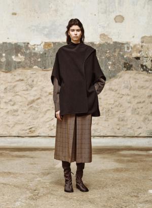 Chocolate wool Cape "ARSENE" Devotion Twins - 64857