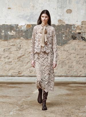 Beige lace Shirt "ELYSSE" Devotion Twins - 64908
