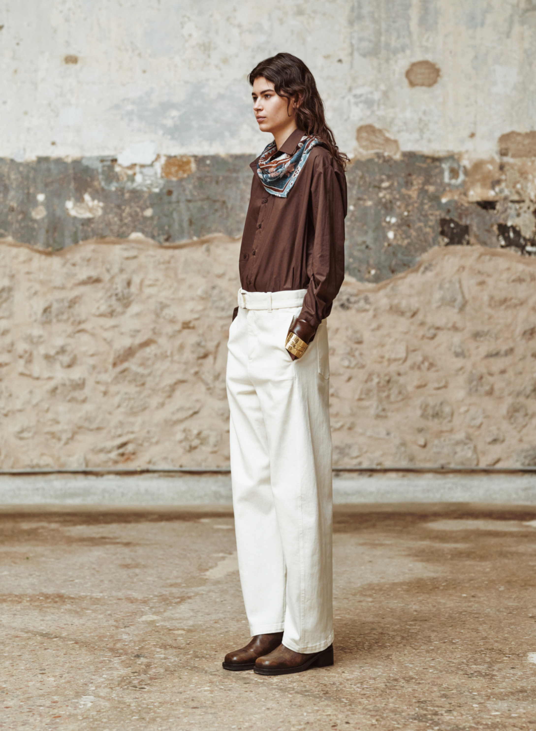 Chocolate cotton Shirt "SOPHIE" Devotion Twins - 1