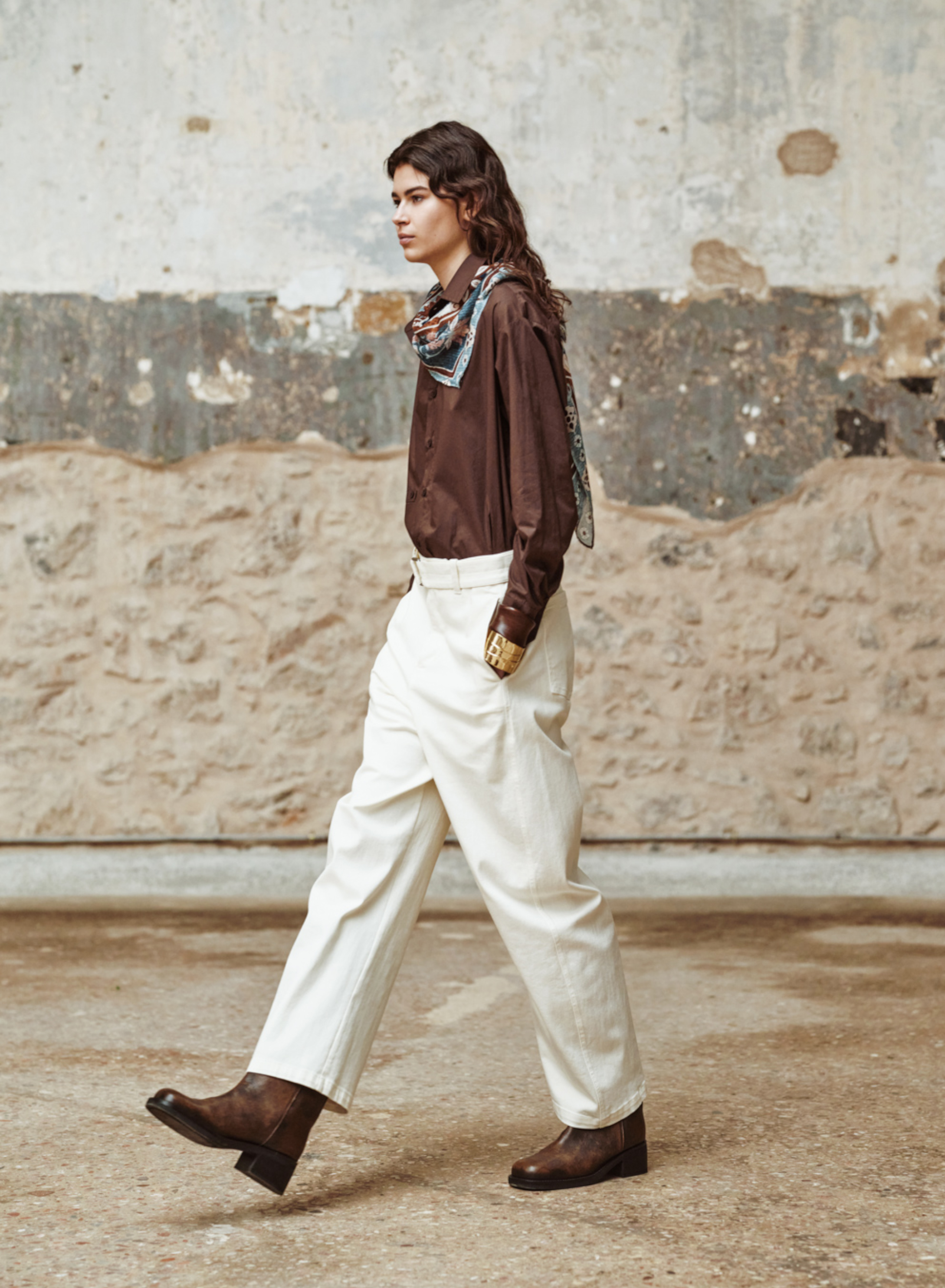 Chocolate cotton Shirt "SOPHIE" Devotion Twins - 2