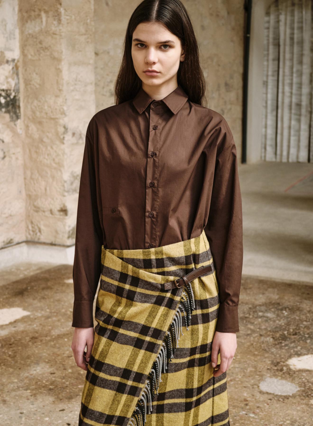 Chocolate cotton Shirt "SOPHIE" Devotion Twins - 5