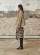 Beige eco leather Jacket with buttons "CLAIRE" Devotion Twins - 2