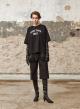 Black cotton T-Shirt with print "FRANCOICE" Devotion Twins - 0