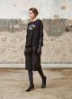 Black cotton T-Shirt with print "FRANCOICE" Devotion Twins - 1