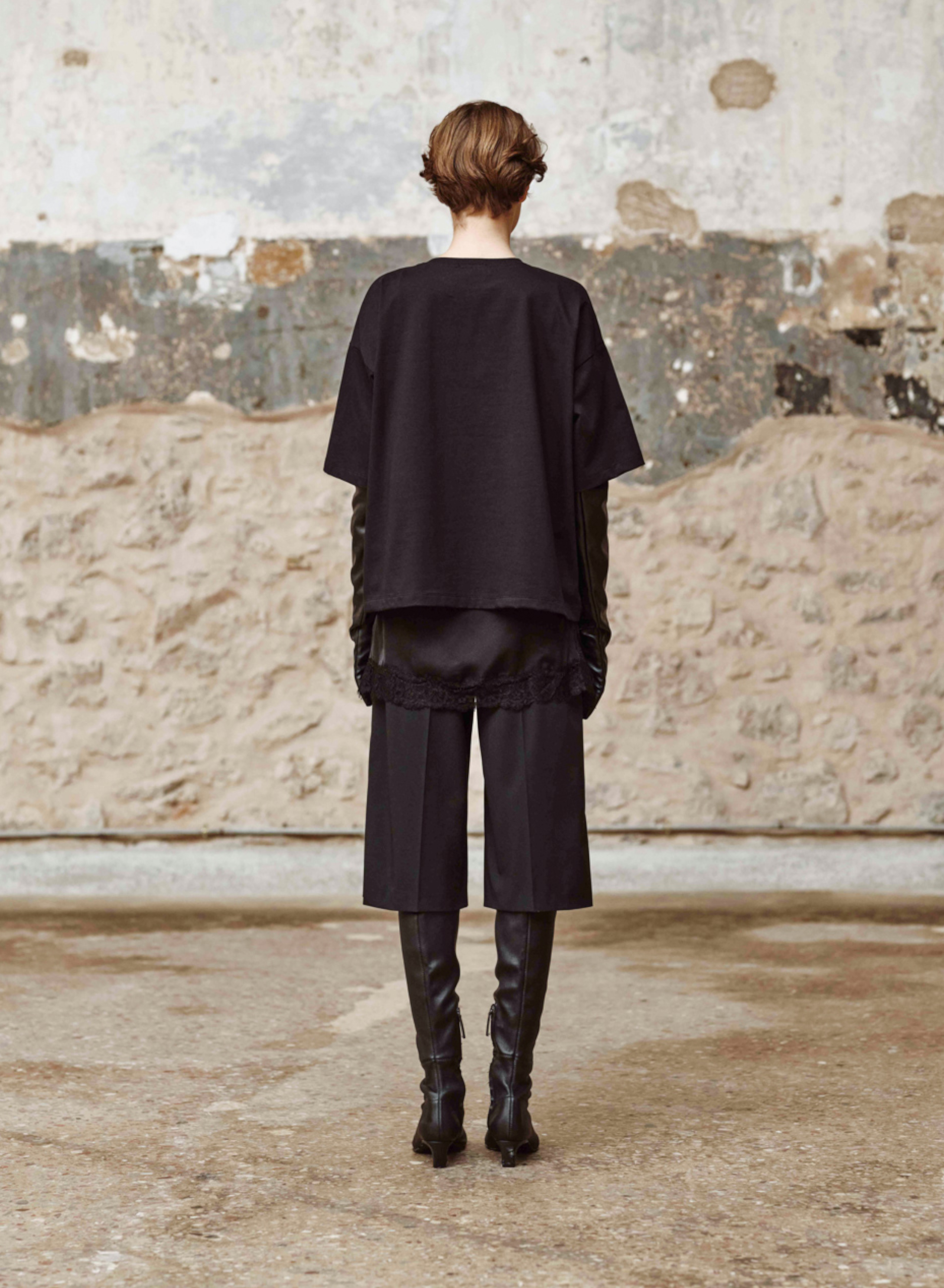 Black cotton T-Shirt with print "FRANCOICE" Devotion Twins - 2