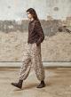 Beige lace Trousers with elasticated waistband and ankles "OPALINE" Devotion Twins - 1
