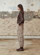 Beige lace Trousers with elasticated waistband and ankles "OPALINE" Devotion Twins - 2