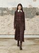 Chocolate printed Skirt with pleats and with belt "ELANCE" Devotion Twins - 0