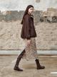 Beige lace Skirt with elasticated waistband with drawstring "AMBRELLE" Devotion Twins-5