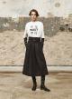 Black  pleated Skirt with belt "FLEURINE" Devotion Twins - 0