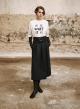 Black  pleated Skirt with belt "FLEURINE" Devotion Twins - 2
