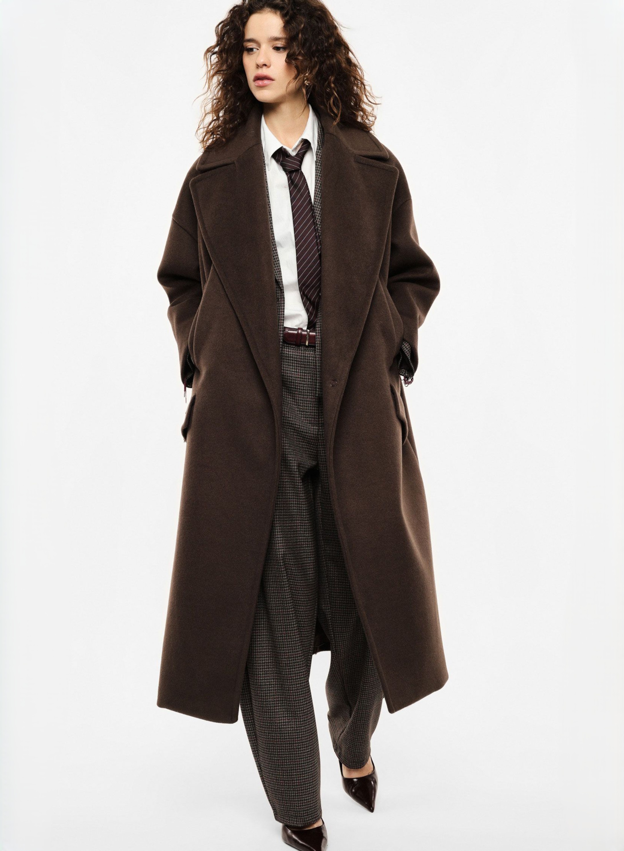 Chocolate double breasted Coat Imperial - 0