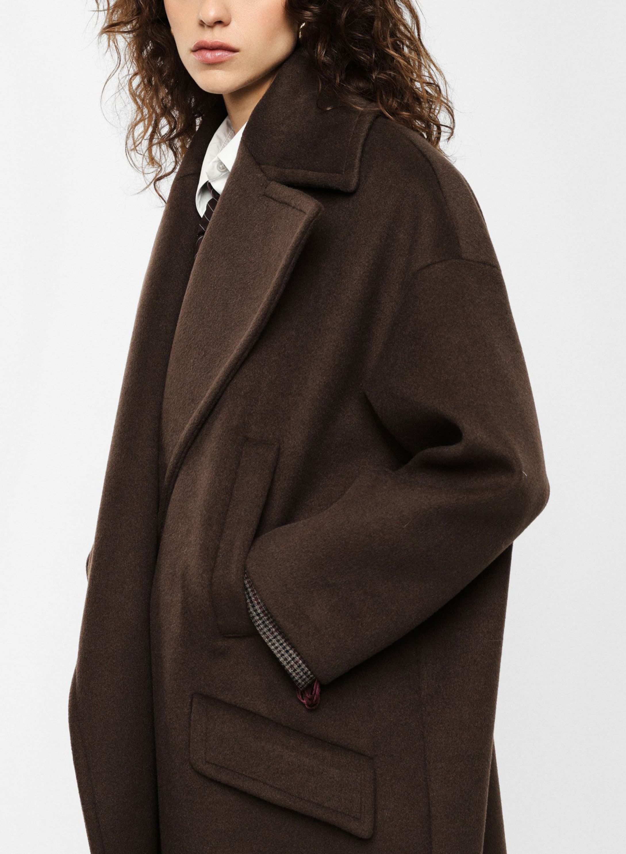 Chocolate double breasted Coat Imperial - 1