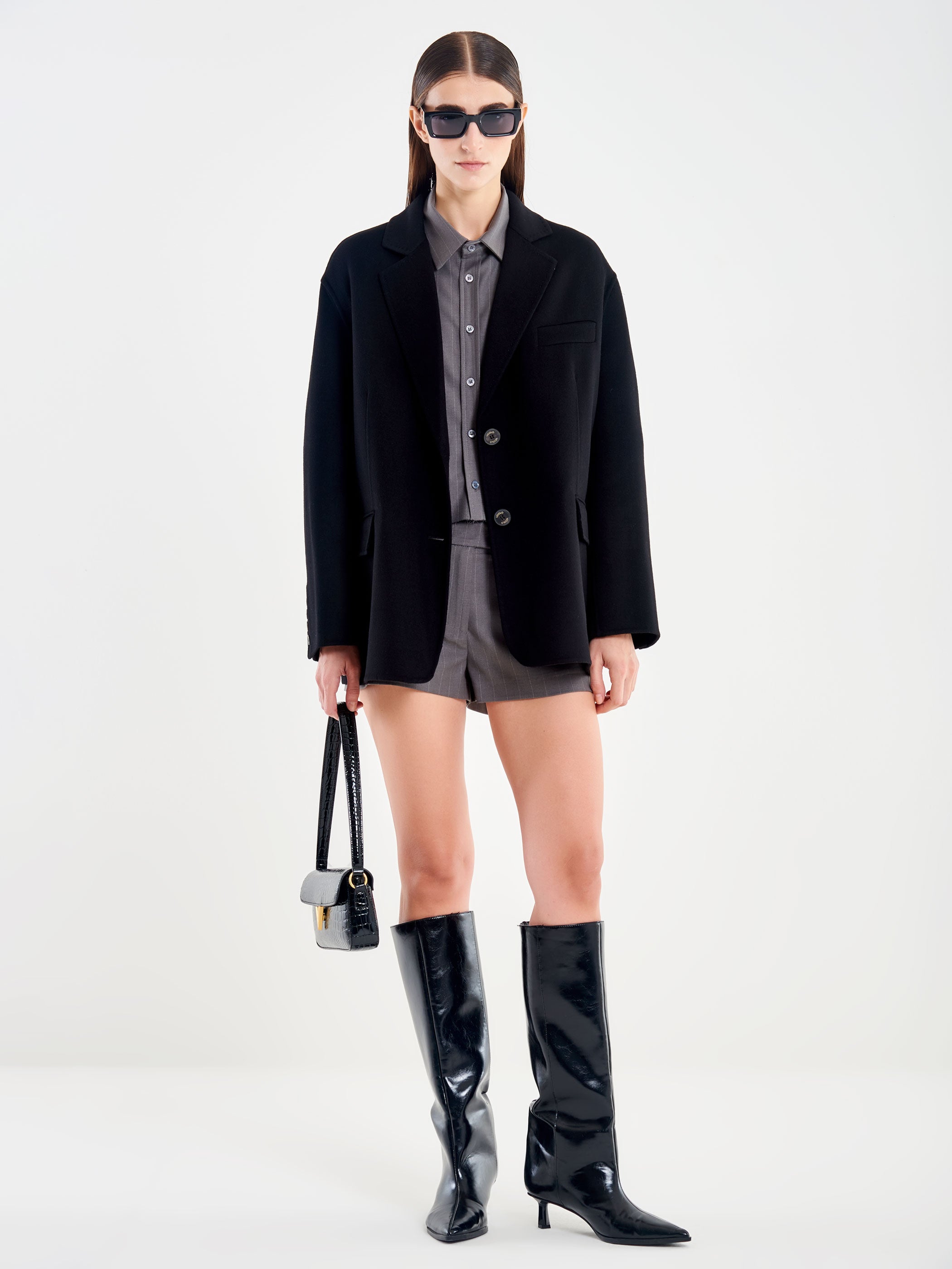 Dark Blue oversized Cardigan Coat Vicolo - 0