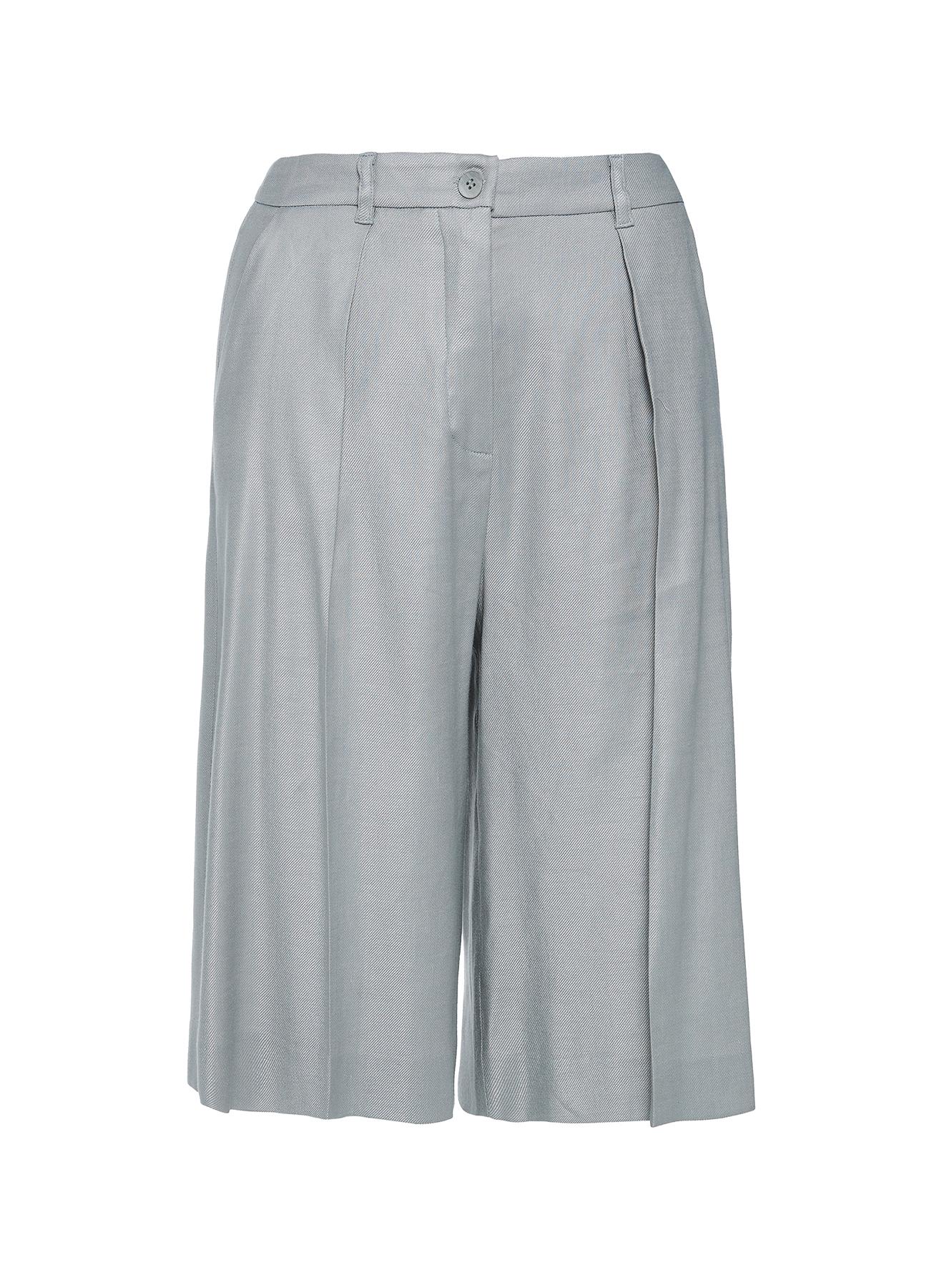 Light Grey Bermuda Shorts with pleats Milla - 5
