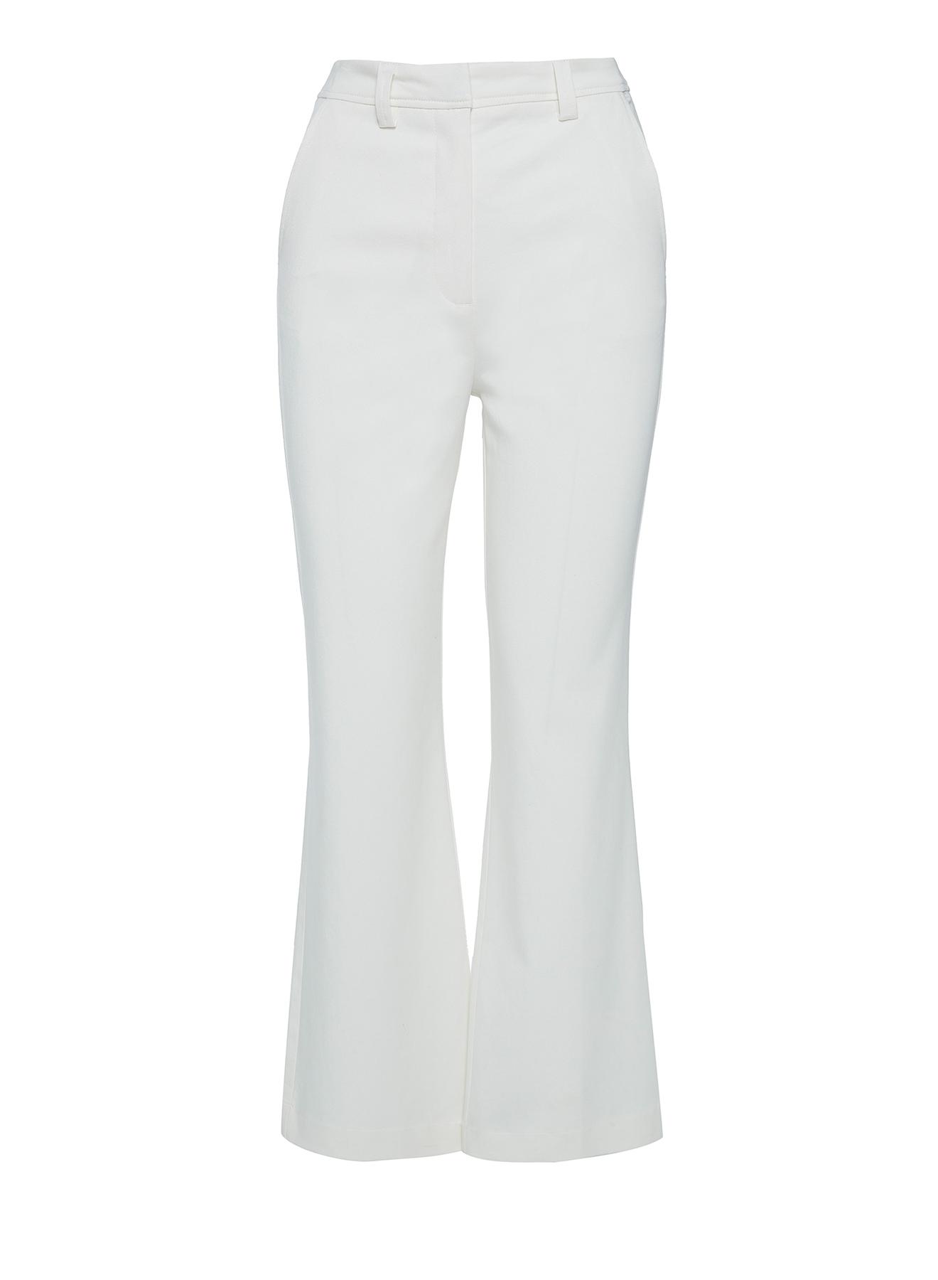 White high waisted flared Trousers Milla - 3